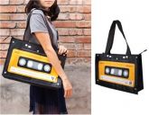 Retro Cassette Tape Shoulder Bag (Yellow)