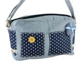 Stylish Heart Design Canvas Multifunctional Bag with Double